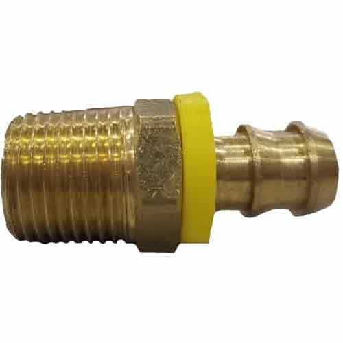 30-207 Push On Barb Male Brass Adapter