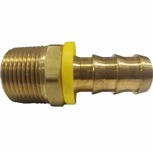 30-213 Push On Barb Male Brass Adapter