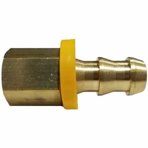 30-220 Push Lock Barb Female Brass Adapter