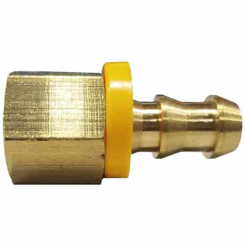 30-225 Push Lock Barb Female Brass Adapter