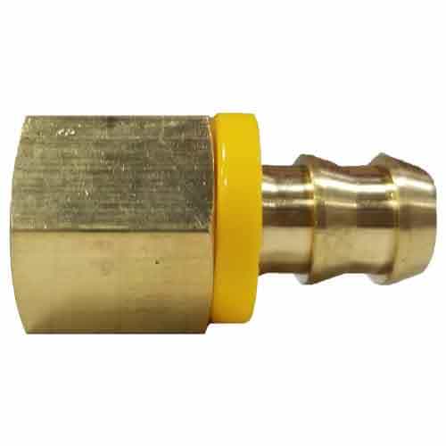 30-227 Push Lock Barb Female Brass Adapter