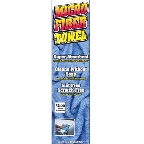 Blue Microfiber Towel 1-Column Decal