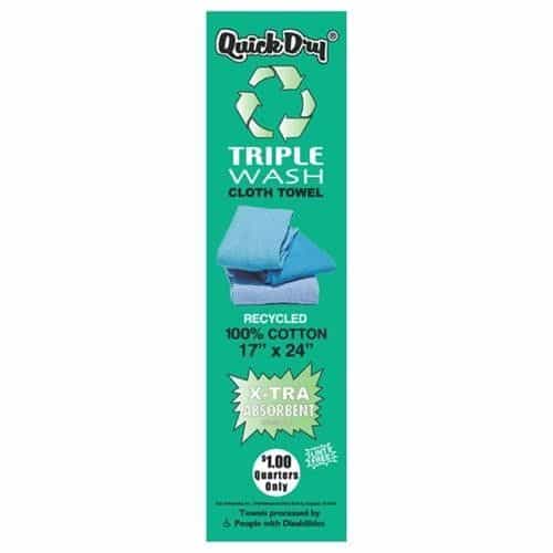Quick Dry Triple Wash Towel Single Column Vending Machine Decal