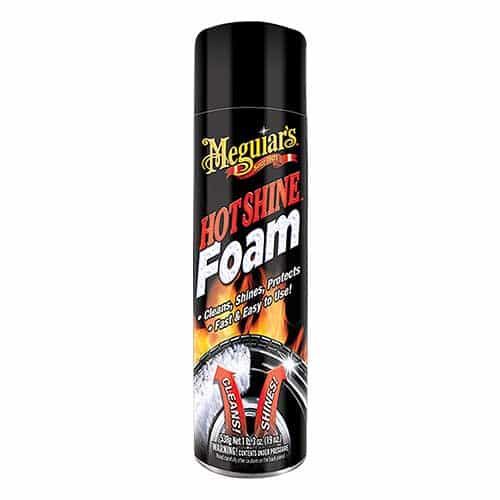 Black Bottle of Hot Shine Tire Foamer