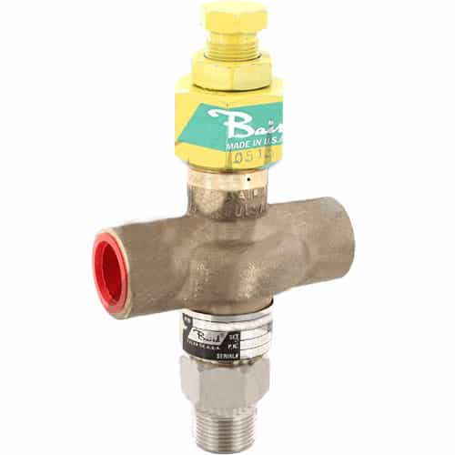 Baird 761-7601-1-LP Aluminum-Bronze Yellow Cap Liquid Relief Valve