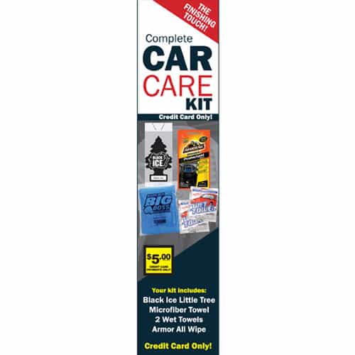 car care kit vending machine decal