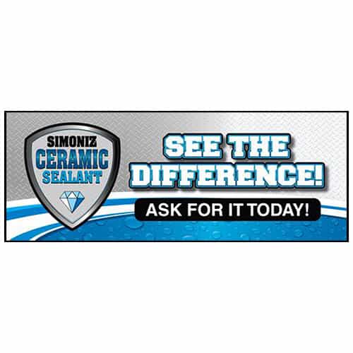 Simoniz BA72X36 Ceramic Sealant Banner, 72 in. x 36 in.