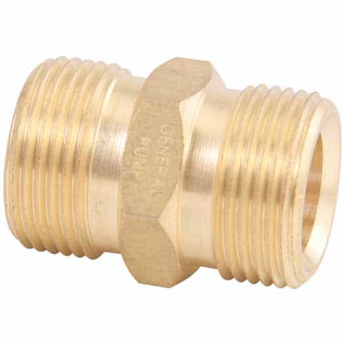 General Pump D10040 Twist Connect Brass Fitting, M22 Plug x M22 Plug