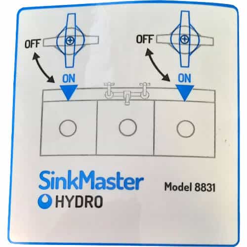 Hydro Systems SinkMaster Label 10092831