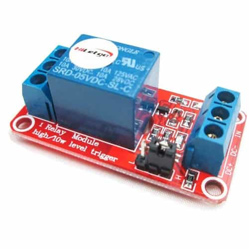 HiLetgo 3-01-0340 5V One Channel Relay Module Relay Switch with OPTO Isolation High Low Level Trigger