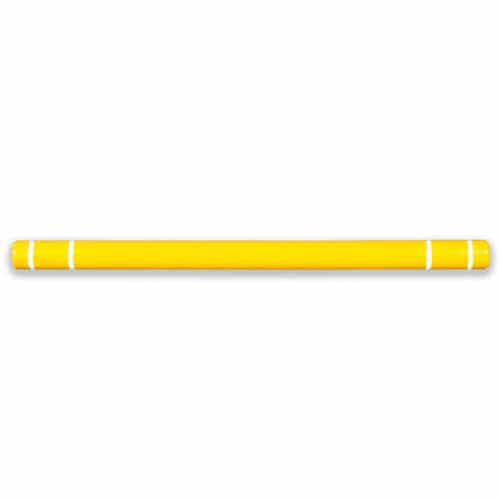 7 in. x 80 in. Yellow Height Guard with White Stripes