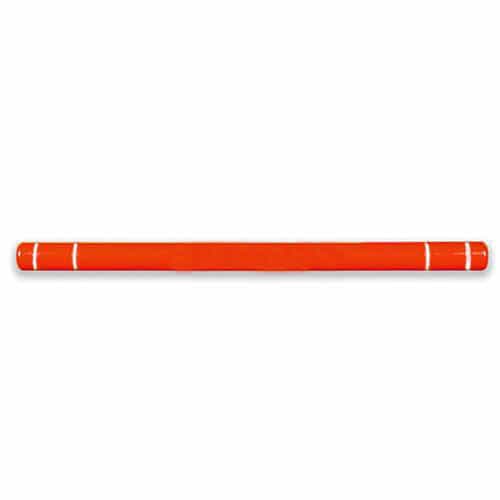 7 in. x 80 in. Red Height Guard with White Stripes