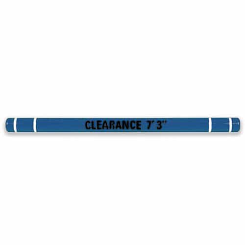 7 in. x 80 in. Blue Height Guard with Black Letters and White Tape