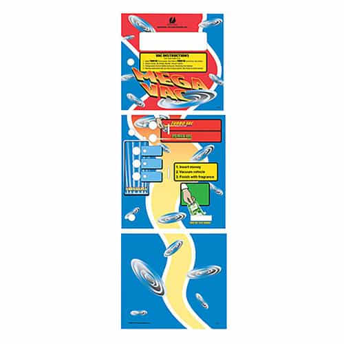 53232000 Industrial Vacuum Systems Mega Fresh'n Up Decal Kit - Bill Acceptor Cutout