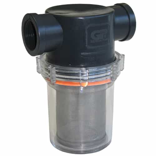 General Pump DF10080 Clear Bowl Filter with 80 Mesh - 1 Inch Ports