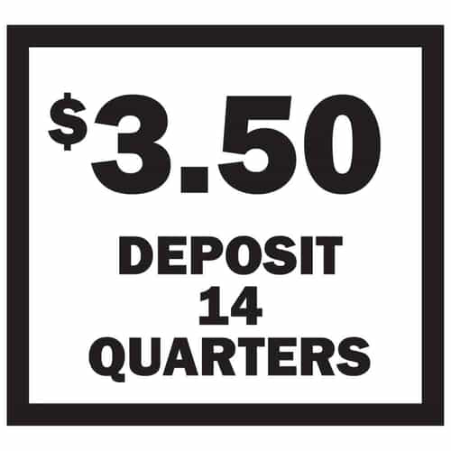 Black and White Deposit 14 Quarters Sticker