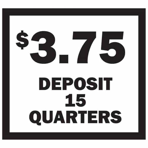 Black and White Deposit 15 Quarters Sticker