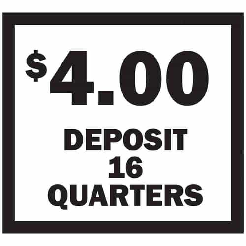 Black and White Deposit 16 Quarters Sticker