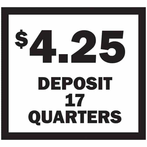 Black and White Deposit 17 Quarters Sticker