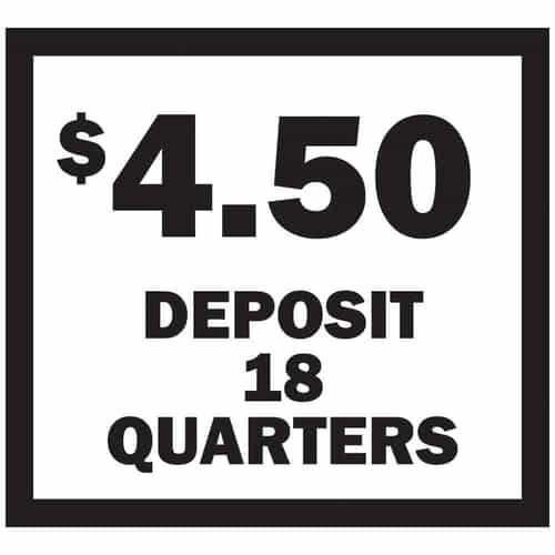 Black and White Deposit 18 Quarters Sticker