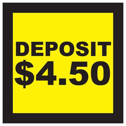 CB0440-18 Deposit 4 Dollar and 50 Cents Decal