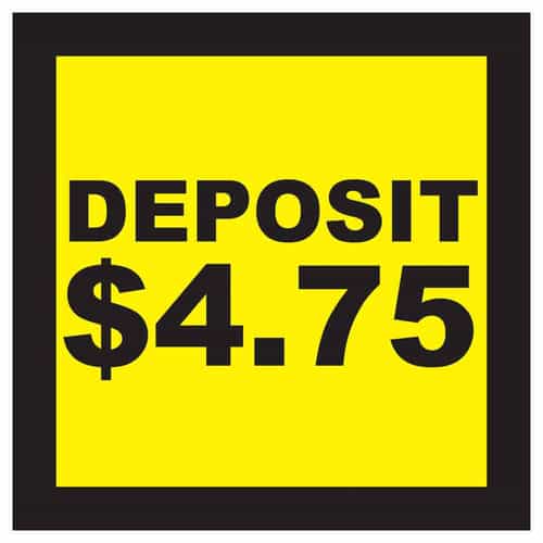 CB0440-19 Deposit 4 Dollar and 75 Cents Decal