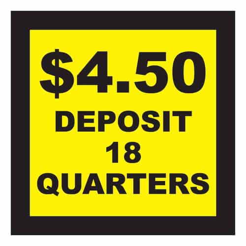 4.50 Deposit 18 Quarters Decal