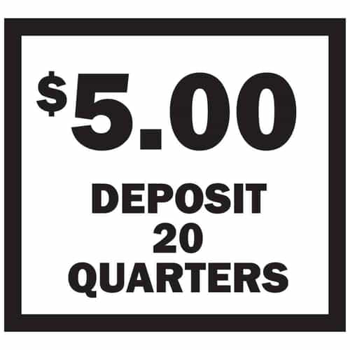 Black and White Deposit 20 Quarters Sticker