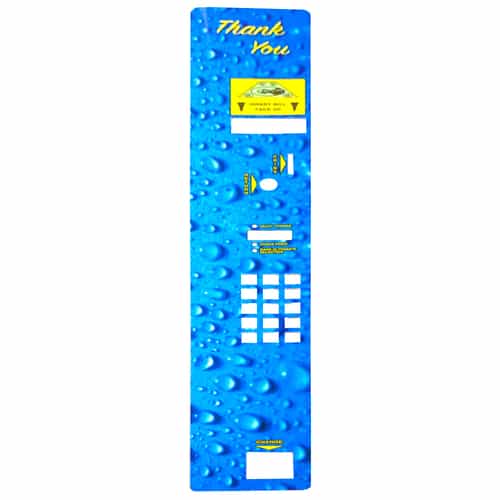 Kleen-Rite 15-Hole Door Decal for Kleen-View Vendors, Blue