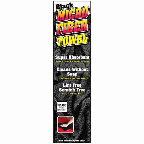Black Microfiber Towel 1-Column Decal