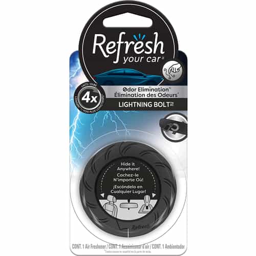 E303832100 Refresh Your Car Discrete Odor Eliminating Ring - Lightning Bolt