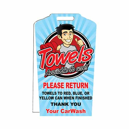 FOGO-FTO Ahearn Fold-N-Go Towel Return Sign - Customizable