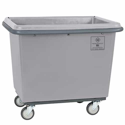 RB Wire 4612GPTB Gray Poly Bumper Truck, 12 Bushel, Swivel Casters