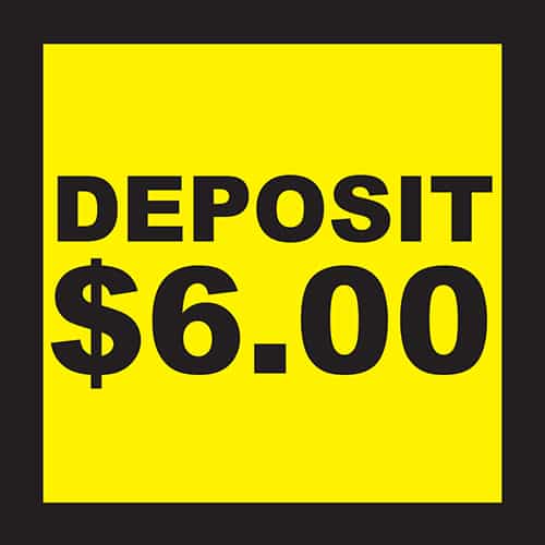 Deposit 6.00 Sticky Decal