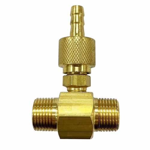Giant brand brass chemical injector with an adjustment knob