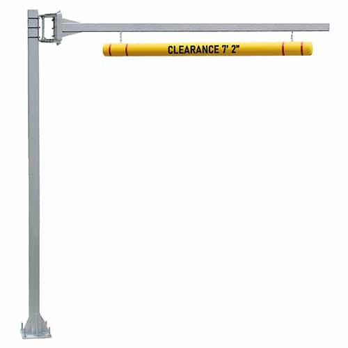 Post-Guard Clearance Structure with Fixed Arm, Silver - 300-CS-G2-PCSSII