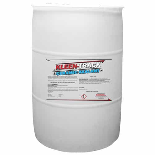 55-gallon drum with kleen-track ceramic sealant label