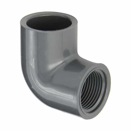 Spears PVC Schedule 80 Elbow Fitting, 1" Slip x 1" FPT - 807-010