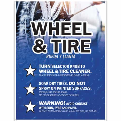 Wheel and Tide Cleaner Sign - 18x24