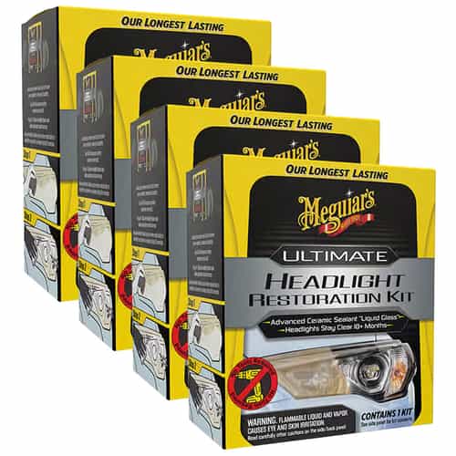 4 meguiar's ultimate headlight restoration kit boxes