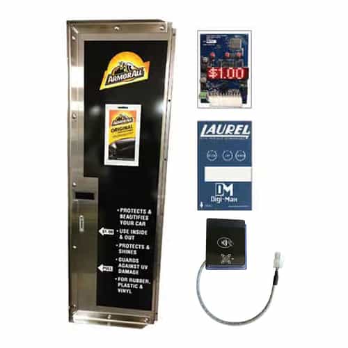 laurel single column vending machine with digimax board and cryptotap plus