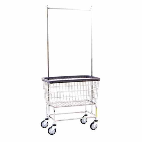 RB Products Large Chrome Laundry Cart With Single Rack 200CFC56C