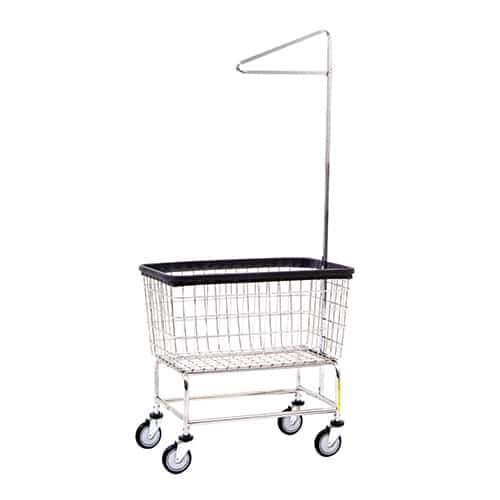 RB Products Large Chrome Laundry Cart With Single Rack 200CFC91C