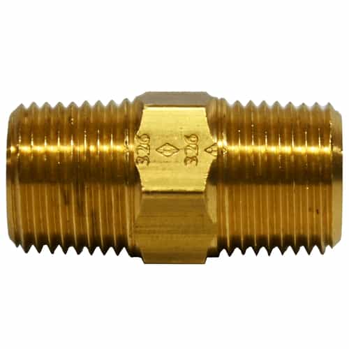 brass hex nipple