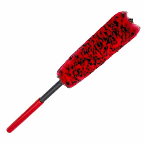 black and red long handle brush