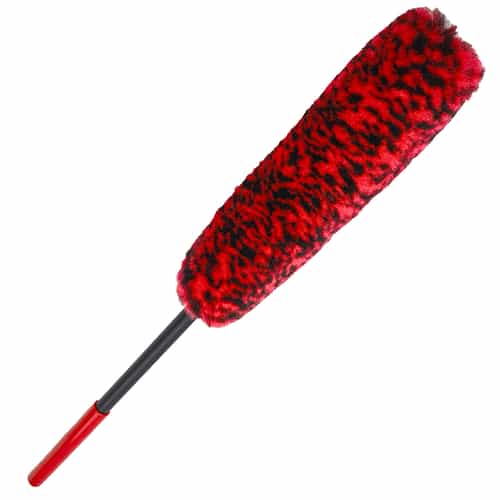red and black barrel brush