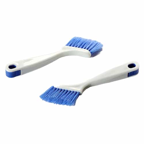 a pair of blue and white brushes