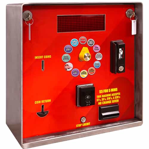 red coin box