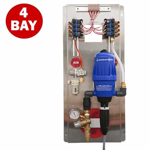 4 bay low pressure panel with a dosatron injector