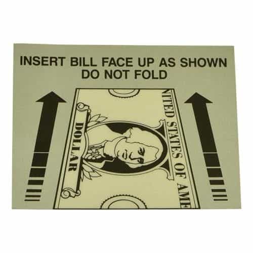 6D02491 Standard Change-Makers Insert Bill Decal - Escutcheon Plate